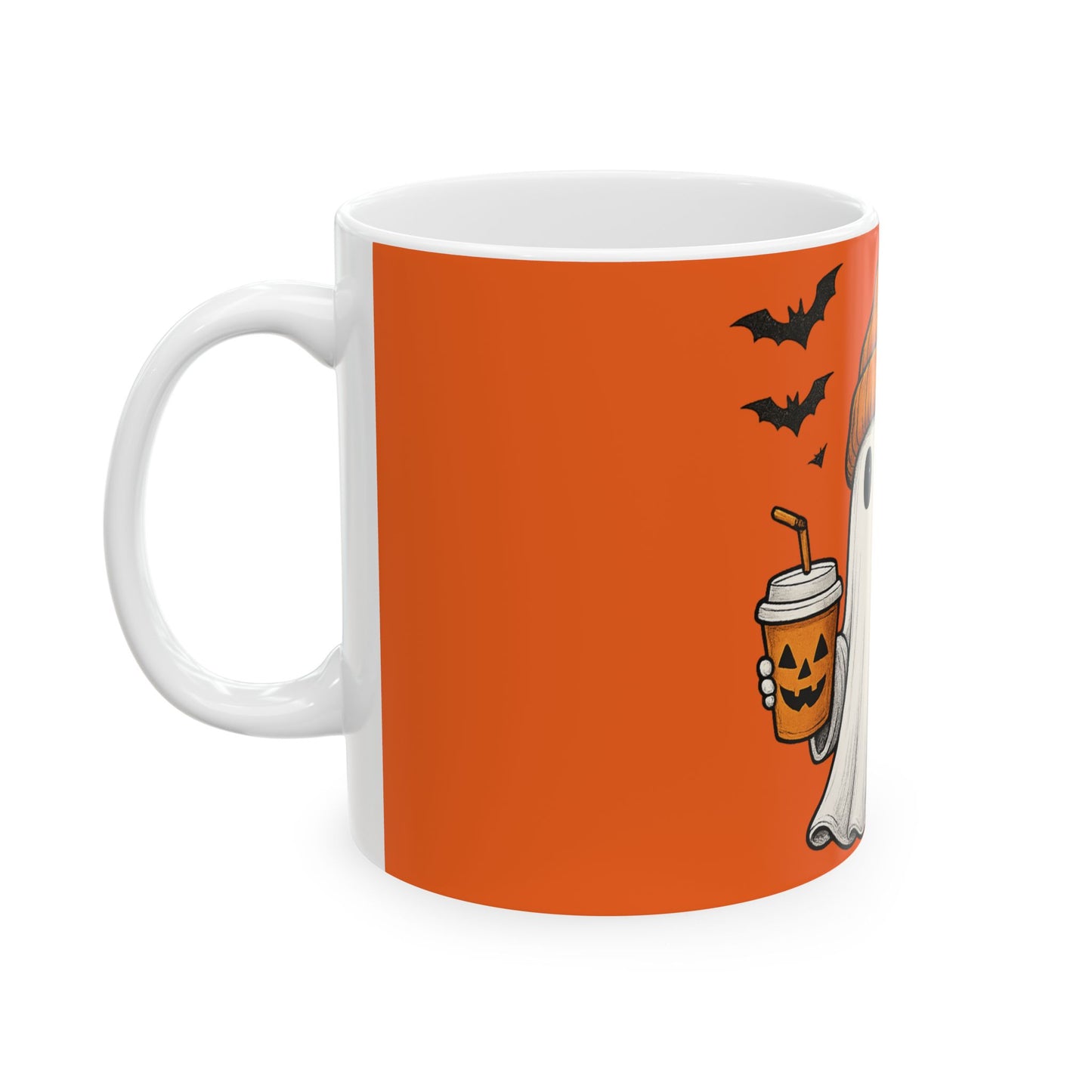 Spooky Ghost Halloween Mug - 11oz & 15oz Ceramic Coffee Cup